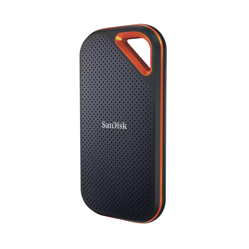 SanDisk Extreme PRO Portable SSD 2TB (Black/Orange) with USB 3.2 Gen 2x2 USB-C Interface — NVMe Performance up to 2000MB/s Read and Write Speeds, IP65 Water and Dust Resistant, Up to 3-Meter Drop Protection, 256-bit AES Hardware Encryption SanDisk Extreme PRO Portable SSD 2TB (Black/Orange) with USB 3.2 Gen 2x2 USB-C Interface — NVMe Performance up to 2000MB/s Read and Write Speeds, IP65 Water and Dust Resistant, Up to 3-Meter Drop Protection, 256-bit AES Hardware Encryption
