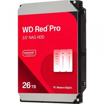 Western Digital 26TB WD Red Pro NAS Internal Hard Drive HDD - 7200 RPM, SATA 6 Gb/s, CMR, 512 MB Cache, 3.5" - WD260KFGX