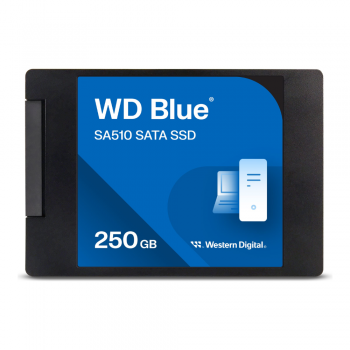 Western Digital WD Blue SA510 250GB 2.5 SATA III 6Gb/s Internal Solid State Drive, 7mm Slim Form Factor, 3D NAND TLC, Up to 560 MB/s Sequential Read, 440 MB/s Sequential Write, 80K IOPS Random Read, 100 TBW Endurance Western Digital WD Blue SA510 250GB 2.5 SATA III 6Gb/s Internal Solid State Drive, 7mm Slim Form Factor, 3D NAND TLC, Up to 560 MB/s Sequential Read, 440 MB/s Sequential Write, 80K IOPS Random Read, 100 TBW Endurance