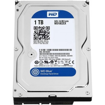 Western Digital WD Blue WD10EZEX-00BBHA0 1TB 3.5 SATA III HDD — 7200 RPM, 64MB Cache, Up to 600 MB/s Transfer Rate, 8-12 ms Seek Time, 26.1mm Height, Reliable Desktop Storage for Gaming, Data Archiving, DVR, Windows Compatible