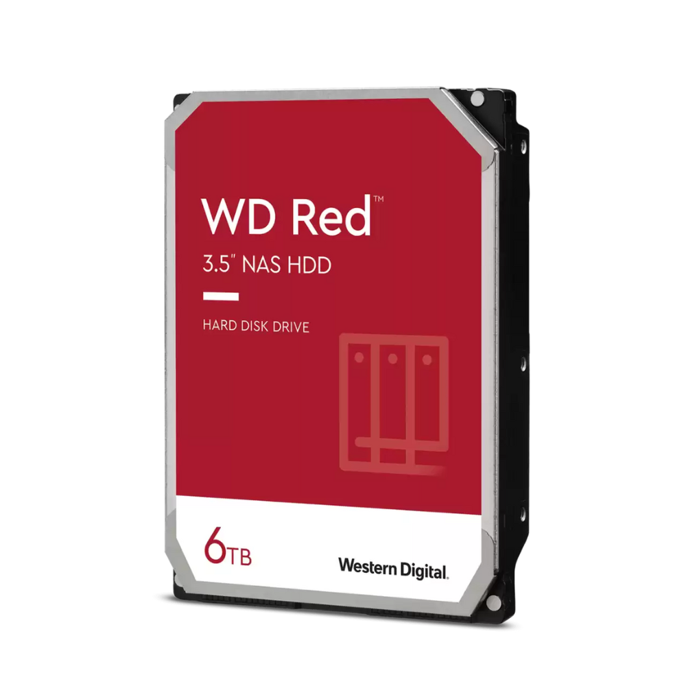 Western Digital WD Red 6TB 3.5 SATA 6Gb/s NAS Hard Drive, 5400 RPM, 256MB Cache, Shingled Magnetic Recording (SMR), RAID-Optimized for Up to 8-Bay NAS, 180TB/Year Workload, 1 Million Hours MTBF