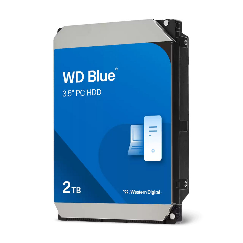 Western Digital WD Blue 2TB 3.5 SATA III HDD — 5400 RPM, 64MB Cache, SMR Technology, Up to 180-215 MB/s Transfer Rate, Low Power Consumption, Reliable Everyday Computing, Windows Compatible Western Digital WD Blue 2TB 3.5 SATA III HDD — 5400 RPM, 64MB Cache, SMR Technology, Up to 180-215 MB/s Transfer Rate, Low Power Consumption, Reliable Everyday Computing, Windows Compatible