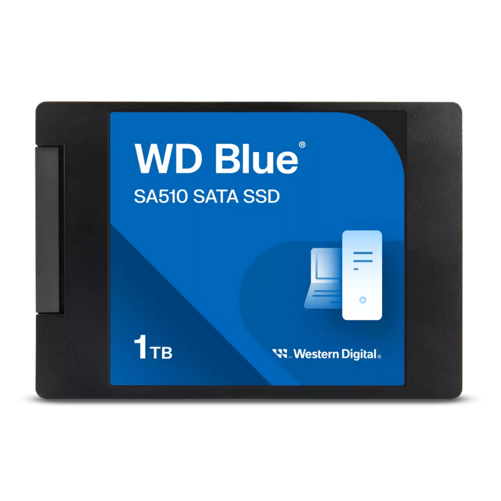 Western Digital WD Blue SA510 1TB 2.5 SATA III 6Gb/s Internal Solid State Drive, 560 MB/s Sequential Read, 520 MB/s Sequential Write, 90,000 IOPS Random Read, 82,000 IOPS Random Write, 400 TBW Endurance, 1.75M Hours MTBF Western Digital WD Blue SA510 1TB 2.5 SATA III 6Gb/s Internal Solid State Drive, 560 MB/s Sequential Read, 520 MB/s Sequential Write, 90,000 IOPS Random Read, 82,000 IOPS Random Write, 400 TBW Endurance, 1.75M Hours MTBF