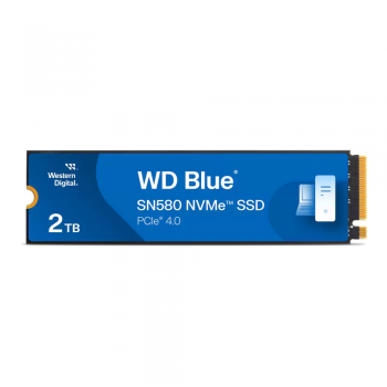 Western Digital WD Blue SN580 2TB M.2 2280 PCIe Gen4 NVMe 1.4 Internal Solid State Drive, Up to 4150 MB/s Sequential Read, 4150 MB/s Sequential Write, 900 TBW Endurance, nCache 4.0 Technology Western Digital WD Blue SN580 2TB M.2 2280 PCIe Gen4 NVMe 1.4 Internal Solid State Drive, Up to 4150 MB/s Sequential Read, 4150 MB/s Sequential Write, 900 TBW Endurance, nCache 4.0 Technology