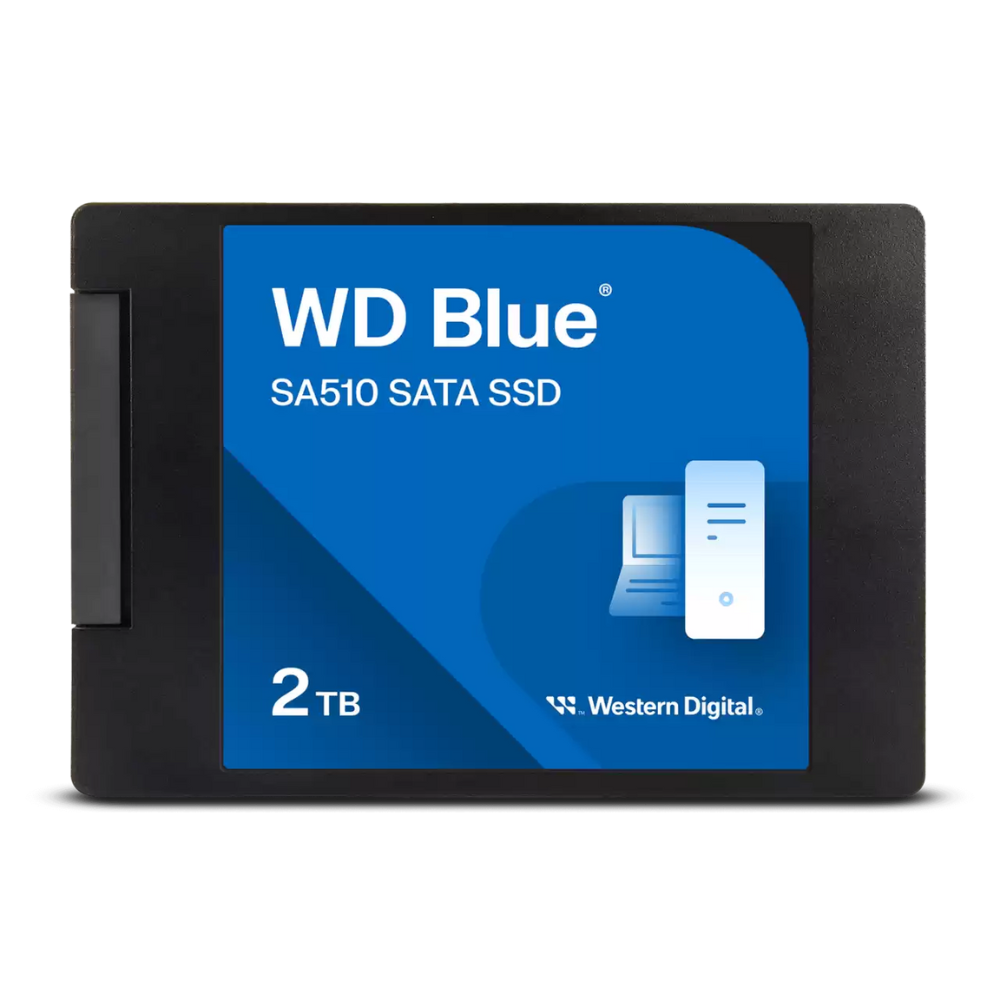 Western Digital WD Blue SA510 2TB 2.5 SATA III 6Gb/s Internal Solid State Drive, 560 MB/s Sequential Read, 520 MB/s Sequential Write, 87K IOPS Random Read, 83K IOPS Random Write, TLC 3D NAND, 500 TBW Endurance Western Digital WD Blue SA510 2TB 2.5 SATA III 6Gb/s Internal Solid State Drive, 560 MB/s Sequential Read, 520 MB/s Sequential Write, 87K IOPS Random Read, 83K IOPS Random Write, TLC 3D NAND, 500 TBW Endurance