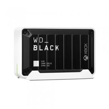 WD_BLACK D30 Game Drive SSD 1TB for Xbox and PC (Black/White) with USB 3.2 Gen 2 Type-C Interface — Up to 900MB/s Read Speed, Portable External Solid State Drive, Designed for Xbox Series X|S and Xbox One, Includes USB-C to USB-A Cable